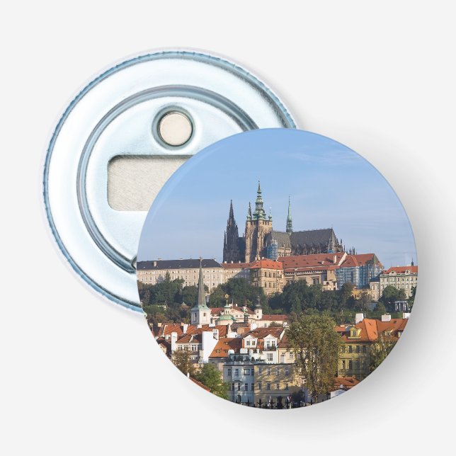 Décapsuleur Vue sur la vieille ville et le château de Prague,  (Devant)