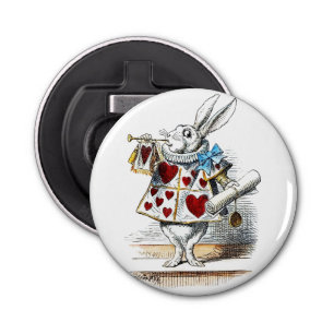 Décapsuleur White Rabbit Alice Wonderland Hearts Fourre-tout