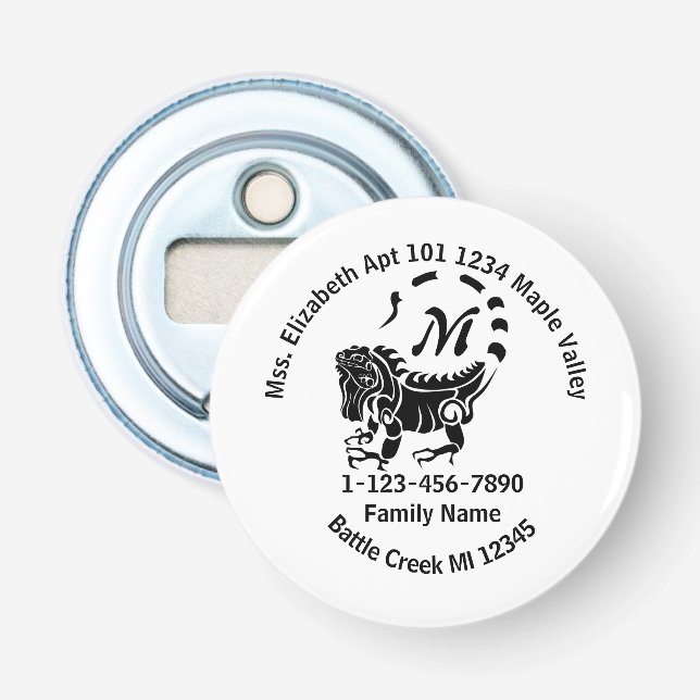 Décapsuleur Wild Iguana Lost Family Home Adresse (Devant)