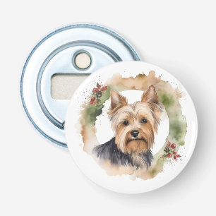 Décapsuleur Yorkshire Terrier Fête de la couronne de Noël Coup
