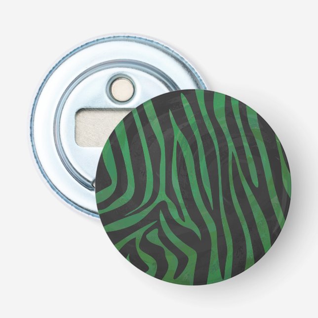 Décapsuleur Zebra Black et Green Print (Devant)