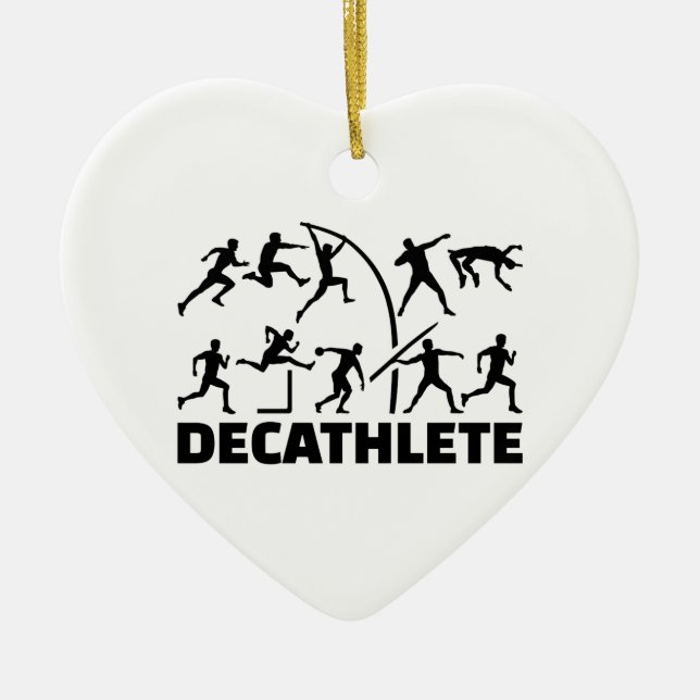 Decathlete Ceramic Ornament (Front)