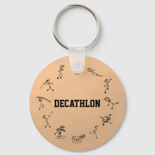Decathlon Stickman Track and Field Athletics Keychain