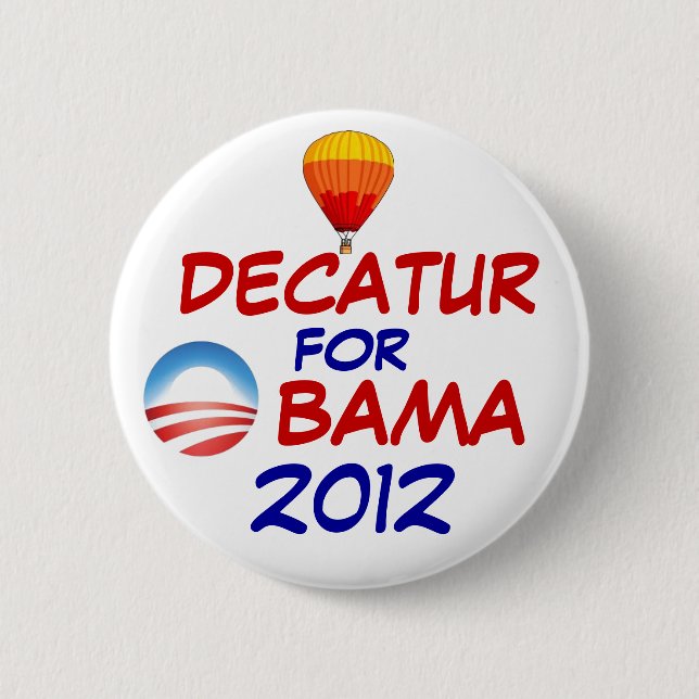 Decatur for Obama 2 Inch Round Button (Front)