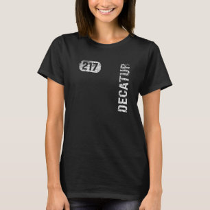 Decatur Illinois 217 Area Code Vintage Retro T-Shirt