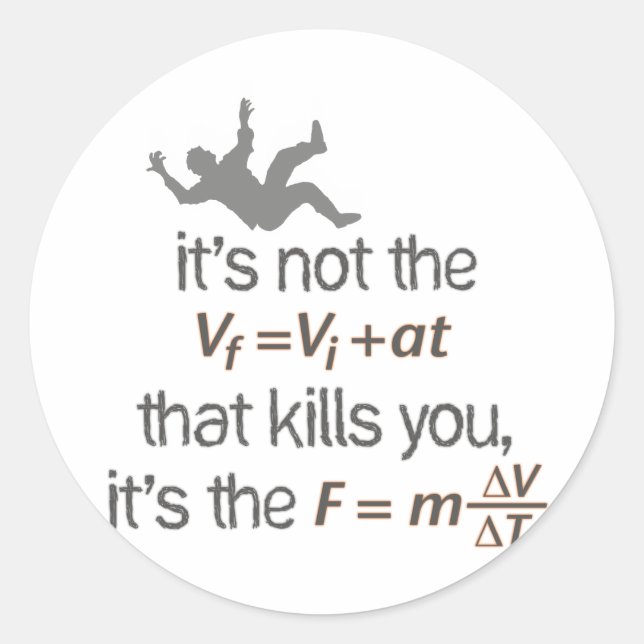 deceleration classic round sticker (Front)