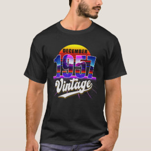 December 1957 Retro 64Th Birthday Vaporwave 60'S S T-Shirt