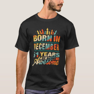 December 1960 61 Year Old 61St Birthday Gift Candl T-Shirt