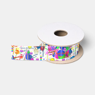 December, 25 Birthday Ribbon Satin Ribbon