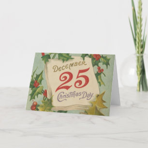 December 25th Christmas Day Holiday Card
