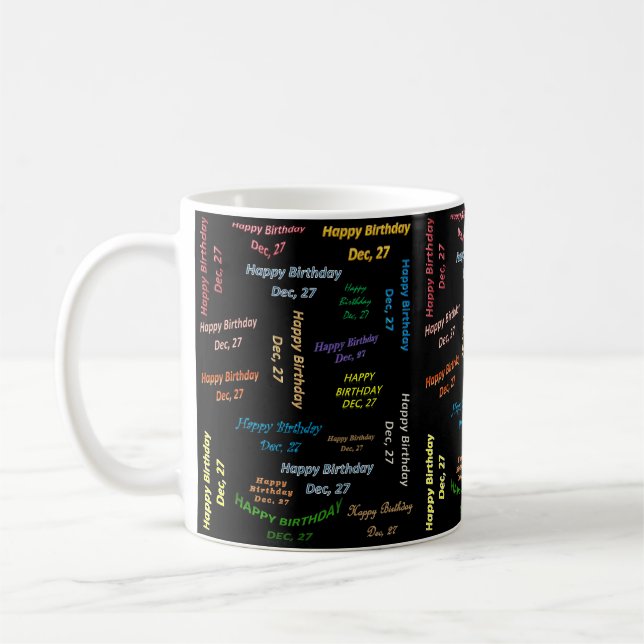 December, 27 Birthday Mug (Left)