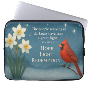 December Bible Verse Hope Joy Love Redemption Laptop Sleeve