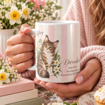 December Birth Flower Narcissus and Cat Bridesmaid