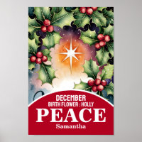 December Birth Month Flower Christian Nursery Art