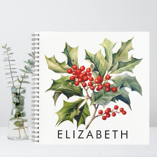 December Birth Month Flower Custom Gift For Her Notebook