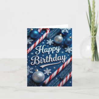 December Birthday card, Christmas Birthday card