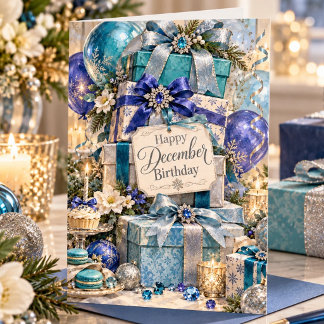 December Birthstone Turquoise Birthday Card