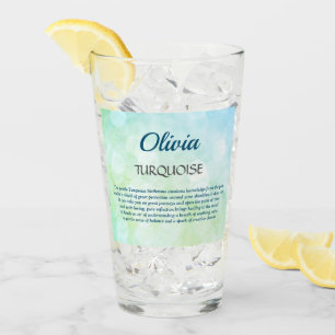 December Birthstone Turquoise design Glass