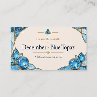 December Blue Topaz Birthstone Shop Card