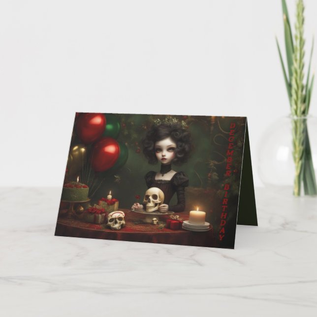 December christmas holiday birthday  card (Front)