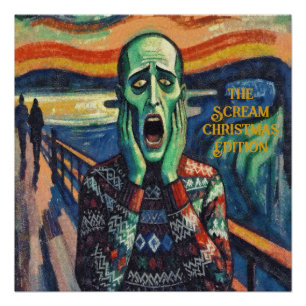December Distress - Edvard Munch Christmas Sweater Poster