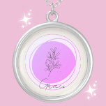 December Holly Berry Necklace - Personalized<br><div class="desc">Introducing the "December Holly Berry Necklace, " a celebration of December's unique charm and warmth. This exquisite necklace showcases the Holly Berry, an emblem of peace and joy during the winter season, set against a delicate lavender circle. Personalize it with a name in a stylish font to create a truly...</div>