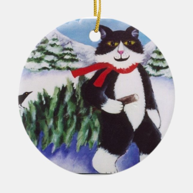 DECEMBER HUNTER CERAMIC ORNAMENT (Front)