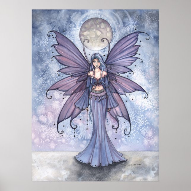 December in Blue Fairy Poster by Molly Harrison (Front)
