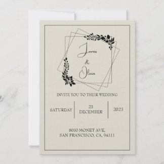"December Love Story" Customizable Wedding Invitation