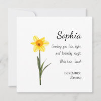 December Narcissus Personalized Birthday