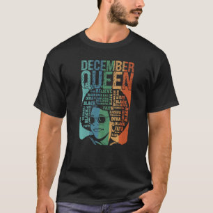 December Queen Birth Month Celebrate Black Faith T-Shirt