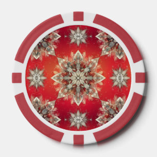 December Snowflakes Poker Chips