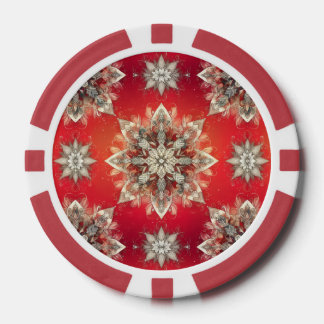 December Snowflakes Poker Chips