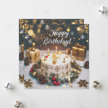 December Sparkling Birthday Card/Sparkling Decembe