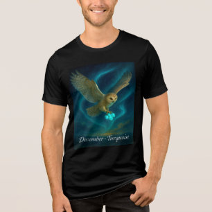 December Turquoise – Celestial Owl Tri-Blend Shirt