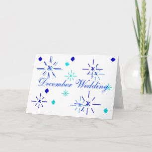 December Wedding Blank Card - Customizable