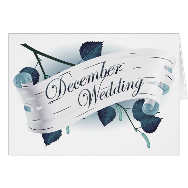 December Wedding : leaves of the season : (Front Horizontal)