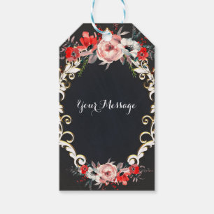December Winter Wedding Holly Berry Floral Favour Gift Tags