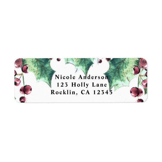 December Winter Wedding Holly Berry Holiday (Front)