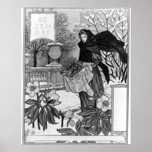 Decembre - Eugene Grasset - 1895 Poster (Front)