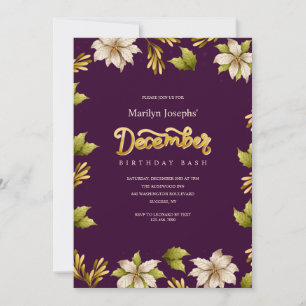 Décembre Invitations d'anniversaire