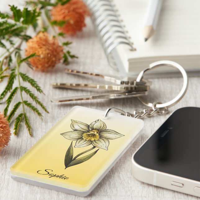 Décembre personnalisé Fleur de naissance Narcisse (Devant droit)