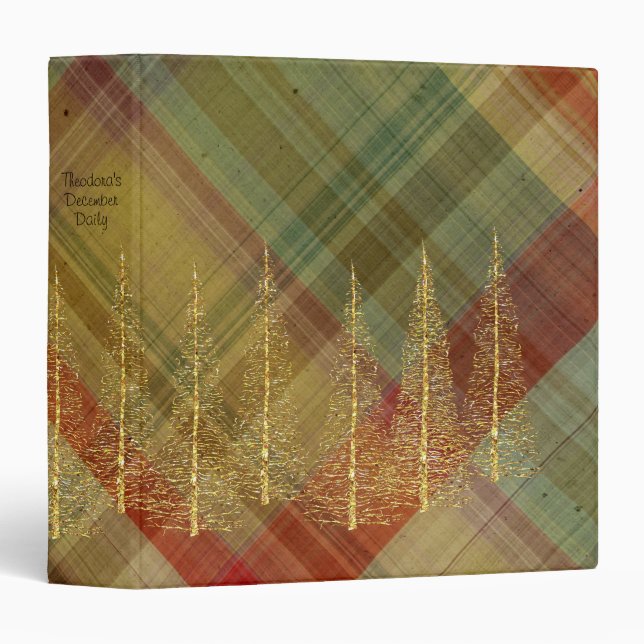 Décembre Quotidien Plaid #1 Classeur d'albums de b (Devant/Côté)