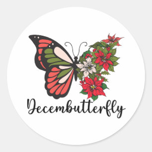 Decembutterfly Classic Round Sticker