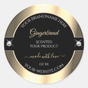 Decent Black Golden Shiny Brilliants Product Label