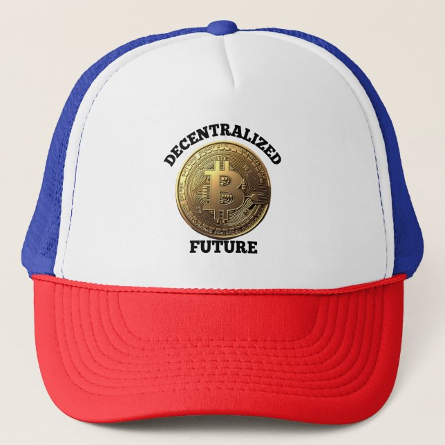 Decentralized Future Bitcoin  Trucker Hat (Front)