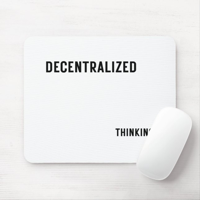 Decentralized Thinking Aesthetic Tech Mouse Pad (With Mouse)