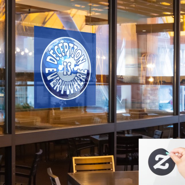 Deception Is Everywhere Window Cling (Restaurant Window)