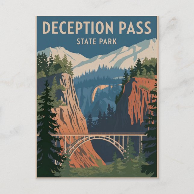 Deception Pass State Park Postcard (Front)