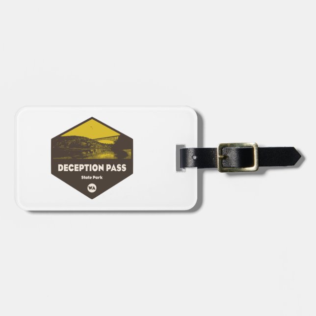 Deception Pass State Park Washington Luggage Tag (Front Horizontal)